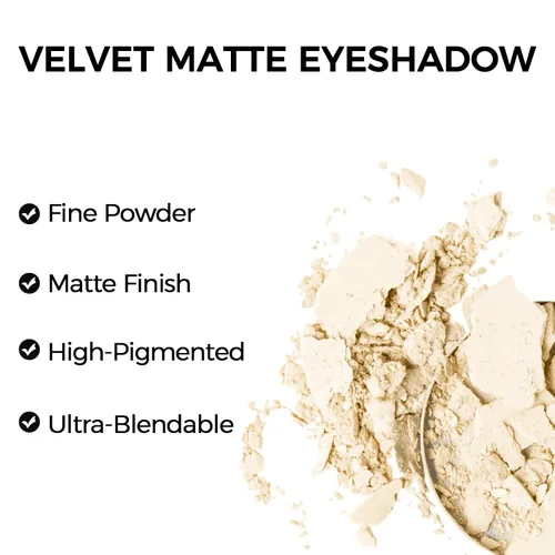 Miniatura 6 de Erinde Paleta de sombra de ojos mate beige individual, alto pigmento, larga duración, color intenso, desnudos neutros desnudos mate prensado en 203