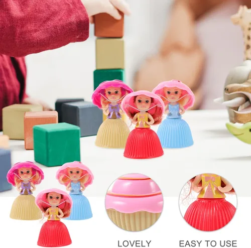 Miniatura 3 de 3 piezas de mini hermoso juguete de muñeca de pastel, sorpresa de magdalena princesa, juguetes para niños, divertido juego de regalo para niñas de 3