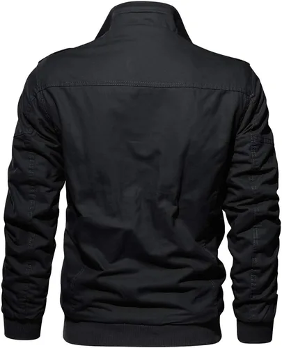 Miniatura 2 de EKLENTSON Men's Winter Jacket with Multi Pockets Zip Front Thick Thermal Fleece Lined Coat Work Cargo Jacket for Men