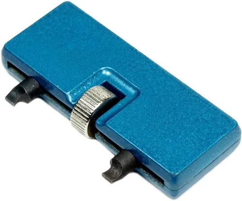 Miniatura 6 de MMOBIEL Abridor de caja de reloj, llave de tornillo ajustable compatible con reemplazo de batería y reparación de relojes, Azul, Compacto