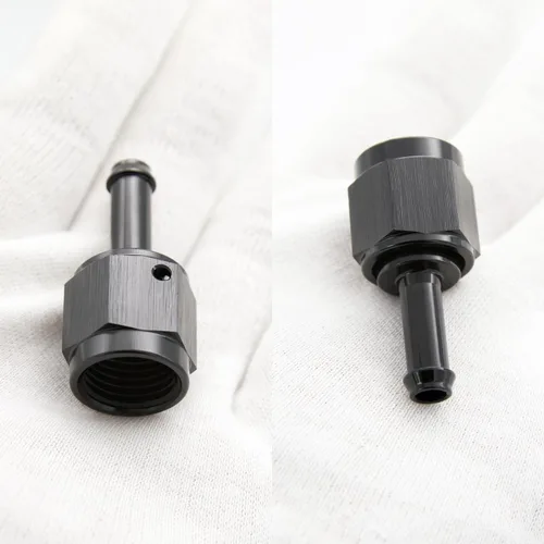 Miniatura 7 de Recta 6AN hembra giratoria a 1/4 "empuje en manguera adaptador de montaje de púas aluminio negro