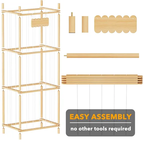 Miniatura 7 de SpaceAid Organizador de almacenamiento de animales de peluche, soporte de almacenamiento de juguetes de zoológico de animales de madera, jaula