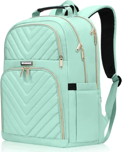 Miniatura 14 de Mochila de viaje para laptop, mochila escolar para adolescentes, niñas, niños, mochila universitaria acolchada grande de 15.6 pulgadas para mujeres