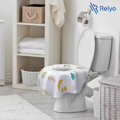Miniatura 6 de Fundas desechables para asiento de inodoro, paquete de 20, impermeables, ideales para niños y adultos, extra grandes, envueltas individualmente