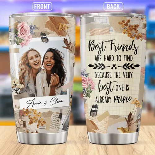 Miniatura 3 de CUBICER Vasos de café personalizados con foto personalizada para mejores amigos, tazas de té con tapa, frases divertidas, nombre personalizado