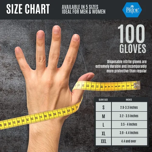 Miniatura 5 de MED PRIDE Maxx Strength - Guantes industriales de nitrilo naranja, 8 mil de grosor, textura de diamante, desechables, resistentes, resistentes a