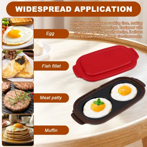 Miniatura 3 de Olla de huevos para microondas, de calor rápido, para cocinar huevos y freidora para sándwiches de desayuno, ahorra tiempo, portátil para el hogar