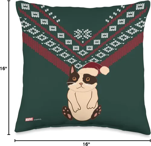 Miniatura 4 de Marvel Hawkeye Cat Holiday - Almohada de suéter para gato, 16.0 x 16.0 in, multicolor