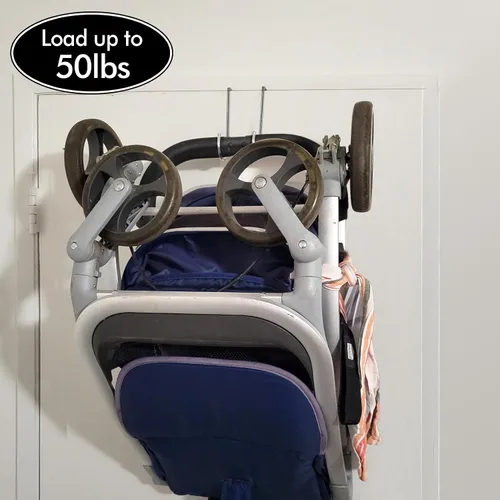 Miniatura 7 de Ganchos resistentes para colgar sobre la puerta, ganchos individuales para cargas de hasta 50 libras para cocina, baño, dormitorio y oficina
