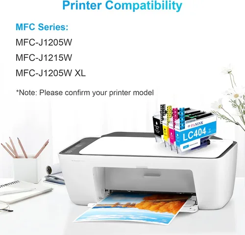 Miniatura 2 de Cartuchos de tinta compatibles LC404 para impresora Brother de repuesto para Brother LC 404 LC404 XL LC404XL LC404BK cartuchos de tinta