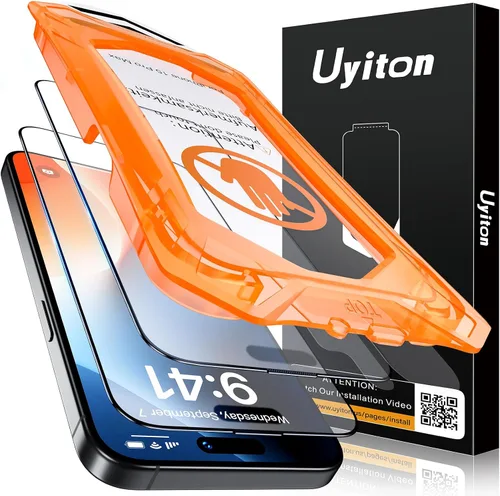 Miniatura 20 de Uyiton Protector de pantalla de privacidad para iPhone 16 Pro Max, [fácil de instalar] [cero burbujas] de cobertura completa inastillable
