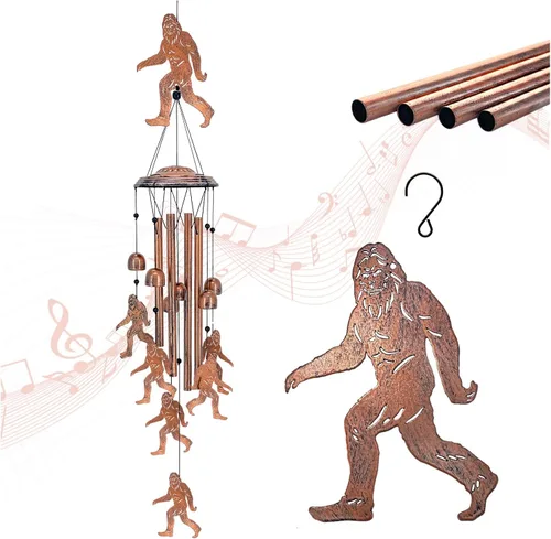 Bigfoot - Campanillas de viento para exteriores, pies grandes, regalos para hombres/mujeres/papá/abuelo, regalo de cumpleaños, campanillas de viento