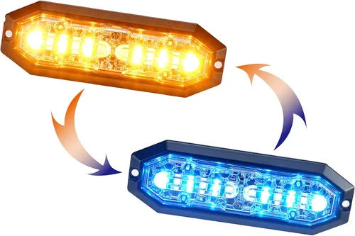 Miniatura 19 de UT01 Luz estroboscópica de emergencia para montaje en superficie, foco de advertencia [Clase SAE 1] [Doble color] [IP68] para vehículos