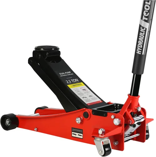 Miniatura 17 de LKTART Gato hidráulico de piso de perfil bajo de 3 toneladas con rango de elevación de pistón dual 3.3"-18.5" Bomba doble azul 3.0T 3.3"-18.5