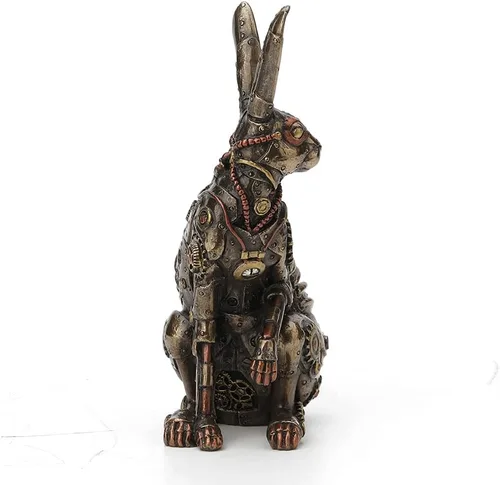 Miniatura 3 de Veronese Design Estatua de bronce con acabado de conejo estilo steampunk