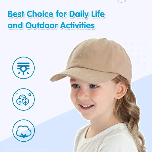 Miniatura 99 de Peecabe Gorra de béisbol para niños pequeños, unisex, de algodón, ajustable, para bebés, niños, gorra de béisbol para niñas de 1 a 5 años