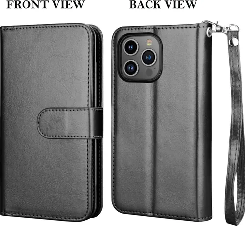 Miniatura 7 de Funda tipo cartera para iPhone 15 Pro, funda para iPhone 15 Pro, funda de piel sintética con soporte para tarjetas de crédito