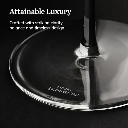 Miniatura 4 de Libbey Signature - Juego de 4 copas de vino tinto, sin costuras, de 24 onzas, para cabernet, merlot y más, copas de vino con tallo para todas