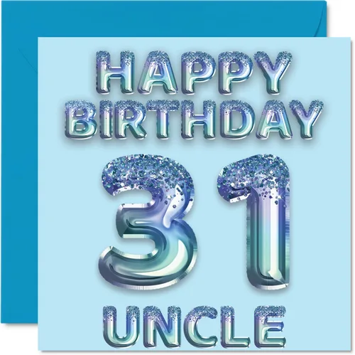Miniatura 109 de Stuff4 Tarjeta de primer cumpleaños para niños, globo de fiesta con purpurina azul, tarjetas de feliz cumpleaños para niño de 1 año, nieto, hijo, 57