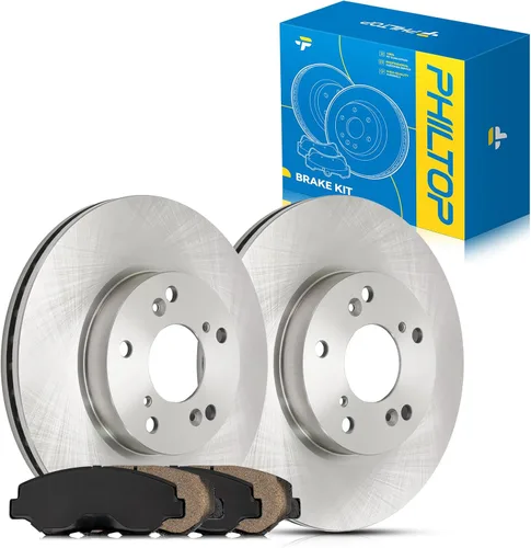 Miniatura 20 de PHILTOP Juego de rotores de freno de disco trasero y pastillas de freno de cerámica para Nissan 2002-2023 Altima, Nissan 2007-2019 Sentra, Nissan