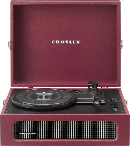Miniatura 13 de Crosley CR8017B-BU Voyager - Tocadiscos portátil clásico de vinilo con Bluetooth de entrada/salida y altavoces integrados, color burdeos Borgoña