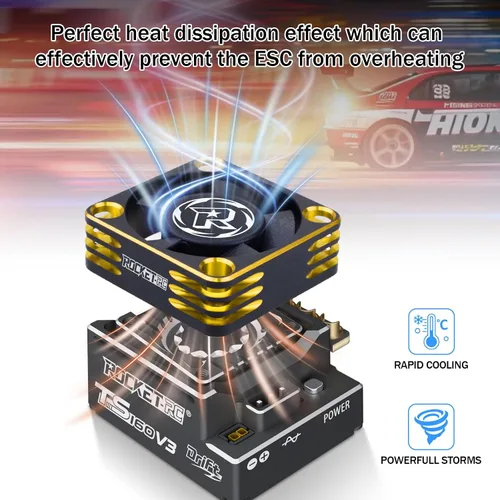 Miniatura 5 de Surpass Hobby Ventilador de refrigeración RC de 30 mm Disipación de calor Ventilador RC 28000RPM Ventilador ESC para Buggy ESC de coche RC 1/10 1/8