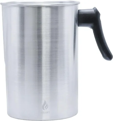 AGLARY Olla para hacer velas, jarra de fundición de cera de vela de aluminio de doble caldera, capacidad para 4 libras de cera, con mango resistente