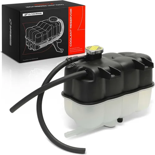 A-Premium Tanque de depósito de recuperación de desbordamiento de refrigerante del motor [con tapa y manguera] compatible con Nissan Armada