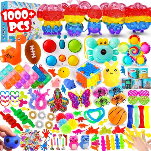Miniatura 7 de 1000 piezas de paquete de juguetes para juguetear, recuerdos de fiesta a granel para niños, rellenos de calcetines, cofre de caja del tesoro, fiesta