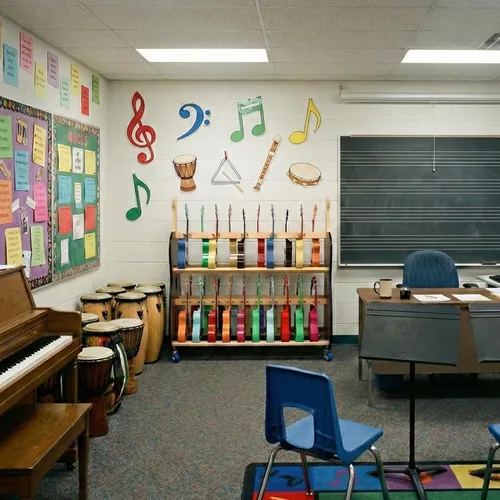 Miniatura 6 de Carrito de almacenamiento de ukelele móvil para escuelas - The Band Room Estante de aula para 18 o 30 instrumentos Fabricado en Estados Unidos