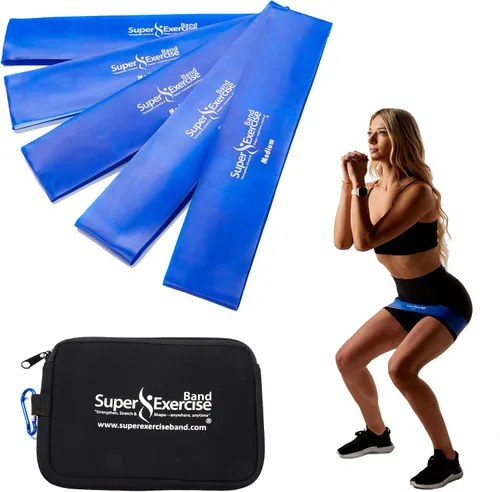 Miniatura 8 de Mini bandas de bucle extra largas sin látex de 14 x 3 pulgadas de EE. UU. en 3, 5, 10 paquetes de 10 unidades. 10 fortalezas para entrenamiento