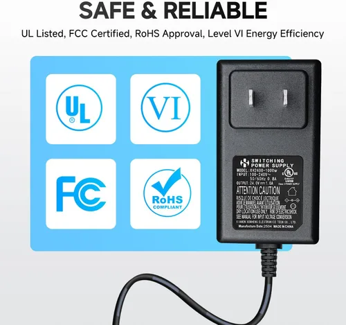 Miniatura 3 de Adaptador de fuente de alimentación de 24 V 1 A, 24 V, 1000 mA, 500 mA, adaptador de fuente de alimentación de conmutación de CA/CC para tira LED