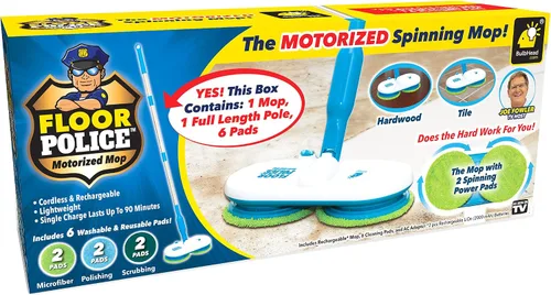 Miniatura 2 de Cabezales de repuesto reutilizables para trapeador Floor Police, repuesto de cabezal de fregona para uso con la mopa giratoria motorizada como se ve