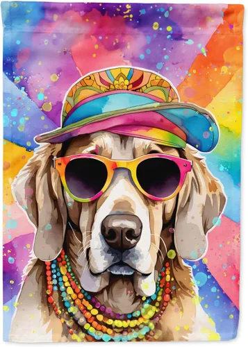 Miniatura 16 de Caroline's Treasures DAC2448GF - Bandera de jardín con diseño de perro afgano hippie Dawg, bandera decorativa para patio exterior, patio, obras