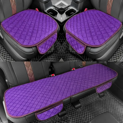 Miniatura 16 de surpassme - Fundas de asiento delantero y trasero de automóvil, universales, accesorios de automóvil, fundas con bolsillos de almacenamiento