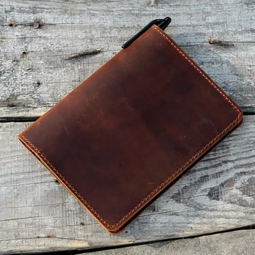 Miniatura 5 de JJNUSA Funda compatible con Rocketbook Mini Cover Smart Business hecha a mano de cuero genuino envejecido, funda para cuaderno portátil para Marrón
