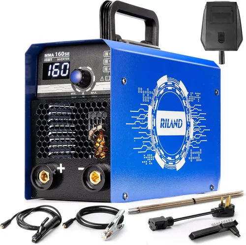 Miniatura 8 de RILAND Soldador de Electrodo, Máquina de Soldadura de Arco Portátil de 110V – 4.4 lb Liviano, Arranque en Caliente, Anti-Adherente y Protección