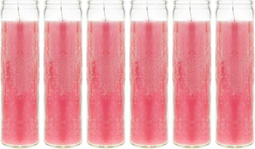 Miniatura 28 de Mega Candles 6 velas de oración devocionales sin perfume de color rojo para 7 días, velas de cera prémium de 2 x 8 pulgadas, santuario, vigilias
