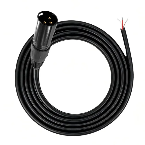 Miniatura 10 de Cable de micrófono XLR de 3 pines, XLR de 3 pines hembra a cable desnudo, cable de altavoz de extremo abierto, cable de audio de repuesto para DJ/PA