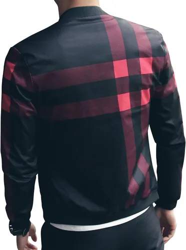 Miniatura 2 de LOGEEYAR Chaqueta Bomber para Hombre Chaqueta Casual Ligera de Bloques de Color Cortavientos Abrigo con Bolsillo