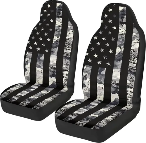 Miniatura 33 de 250 Years Car Seat Covers Set of 2 Eagle Flag Car Seat Cover Protector Front Seats Patriotic Auto Interior Accessories Stretch Polyester Fabric