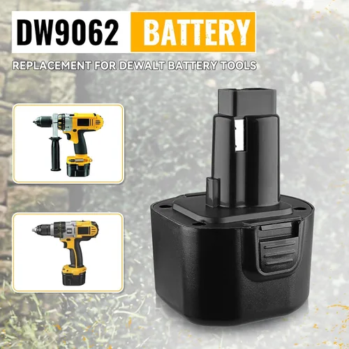 Miniatura 4 de Paquete de 2 baterías de repuesto de 4.8 Ah Ni-Mh prémium compatibles con Dewalt 9.6 V para batería Dewalt DW9062 DW9061 DW926 DE9036 DE9062