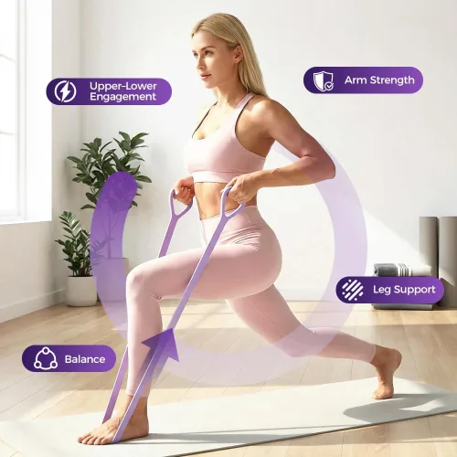 Miniatura 4 de Bandas de resistencia Figura 8 Bandas de ejercicio para mujer, bandas elásticas para entrenamiento, brazo, espalda, entrenamiento de hombro cuerdas