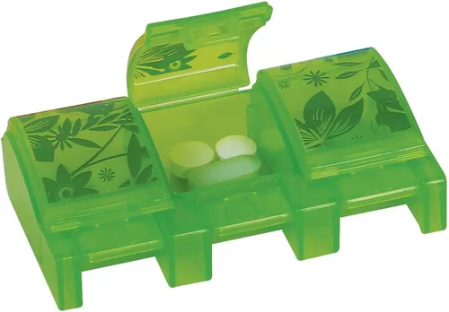 Miniatura 5 de Ezy Dose Pastillero de 3 compartimentos de tacto suave, planificador de medicamentos, caja organizadora de vitaminas, conveniente y fácil de usar