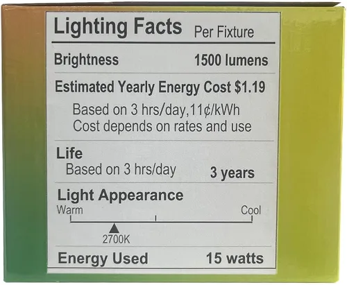 Miniatura 9 de Bombilla LED A19, bombillas LED equivalentes a 100 W, 2700 K blanco cálido, 1500 lúmenes, base E26 estándar, no regulable, bombillas superbrillantes