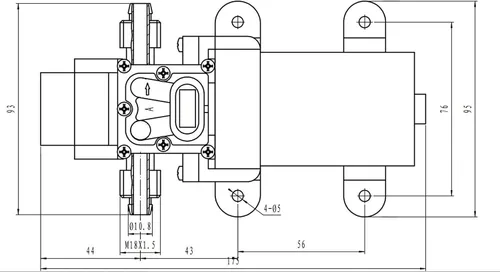 Miniatura 2 de CYBERNOVA DC24V 100PSI 4.0L/m Bomba autocebante de diafragma de alta presión de agua dulce incorporada Caravana/Barco/RV/Jardín/ Limpieza