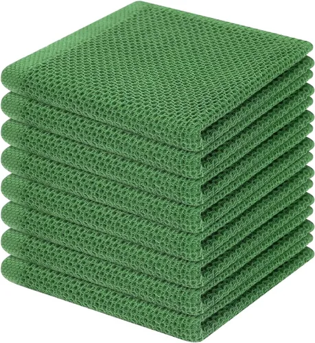 Miniatura 183 de Homaxy Paños de cocina de 100% algodón con tejido de gofre, ultra suaves, absorbentes, de secado rápido, 12 x 12 pulgadas, paquete de 6, amarillo