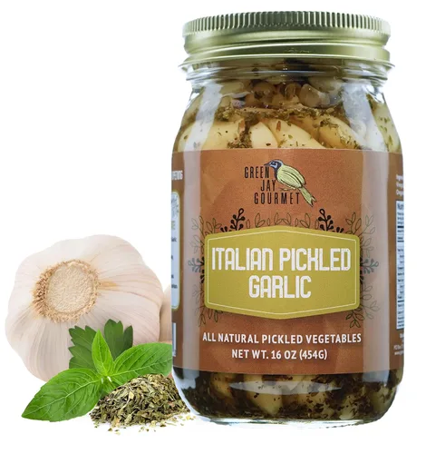 Miniatura 11 de Green Jay Gourmet Dientes de ajo en escabeche en un frasco – Ajo asiático en escabeche – Bulbos de ajo fresco para cocinar – Ingredientes naturales