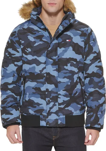 Miniatura 24 de Tommy Hilfiger Chaqueta Bomber de Esnórquel Acolchada de Tela Ártica para Hombre (Estándar y Tallas Grandes)