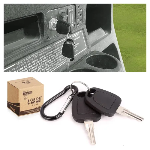 Miniatura 6 de 10L0L Llaves de encendido universales para carrito de golf EZGO 1982 en adelante eléctrico y gas, 2 llaves con tapa de plástico, OEM # 17063-G1